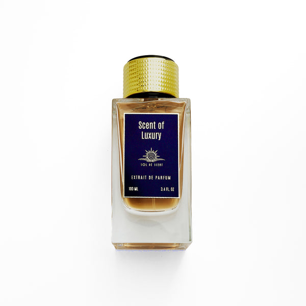 Scent of Luxury leather and osmanthus perfume bottle